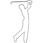 Executive golfer transparent background